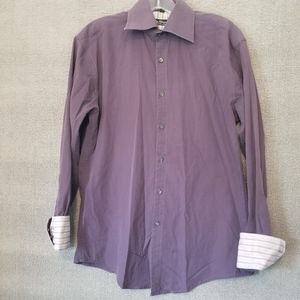 Ben Sherman Black Label Shirt Adult Small Purple Preppy Long Sleeve Mens 1850